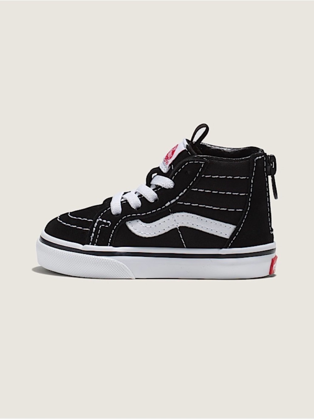 Vans Black & White High-Top Kids Sneakers